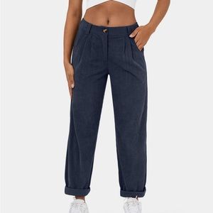 Hamada corduroy casual pant in navy blue